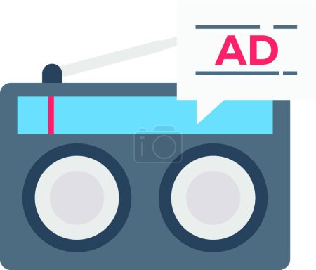 Ilustración de "ad "ilustración de vector de icono web - Imagen libre de derechos