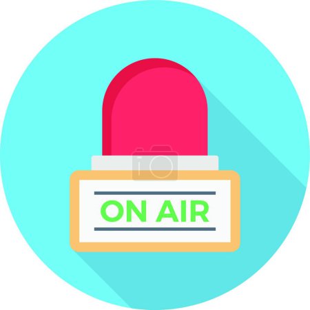 Illustration for On air sing, vector illustration simple design - Royalty Free Image