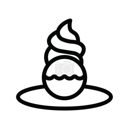 Téléchargez les illustrations : Icône de crème glacée, illustration vectorielle design simple - en licence libre de droit