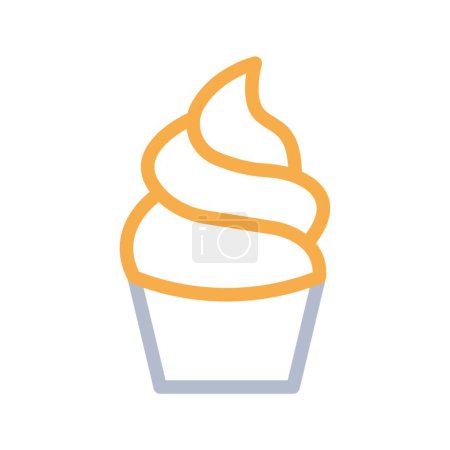 Téléchargez les illustrations : Icône de crème glacée, illustration vectorielle - en licence libre de droit