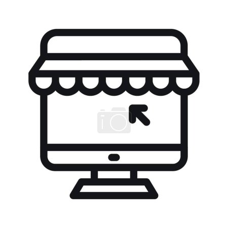 Illustration for "online " icon, vector illustration - Royalty Free Image