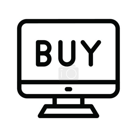 Ilustración de "compras en línea "icono web vector ilustración - Imagen libre de derechos
