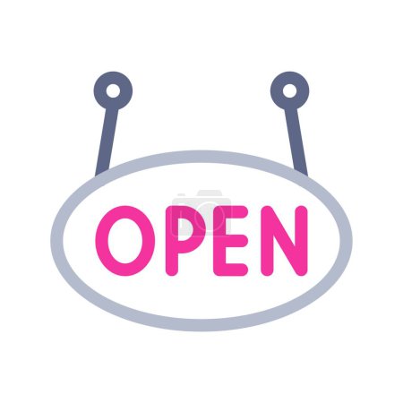 Téléchargez les illustrations : "open board "illustration vectorielle icône web - en licence libre de droit