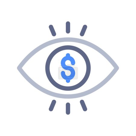 Illustration for Money eye icon vector illustration - Royalty Free Image