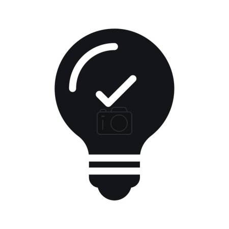 Illustration for Idea, lightbulb web icon vector illustration - Royalty Free Image