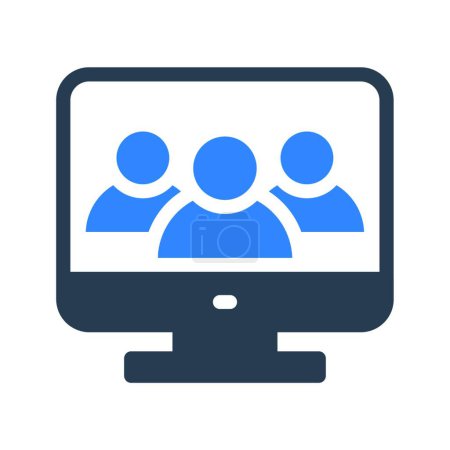 Illustration for Video conference icon vector illustration - Royalty Free Image