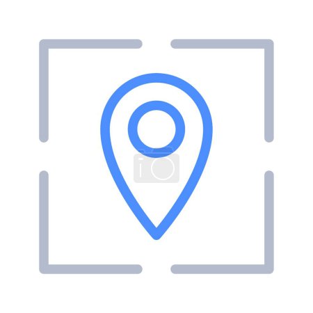 Ilustración de Foco ubicación icono vector ilustración - Imagen libre de derechos