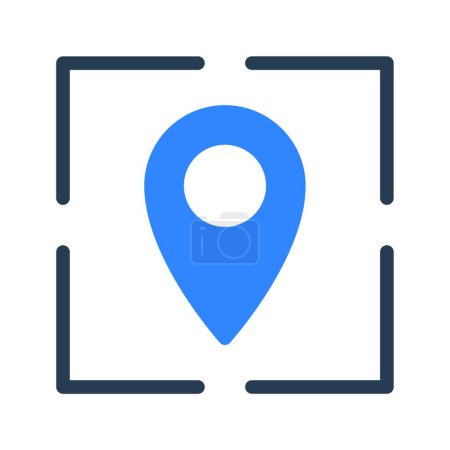 Ilustración de Foco ubicación icono vector ilustración - Imagen libre de derechos
