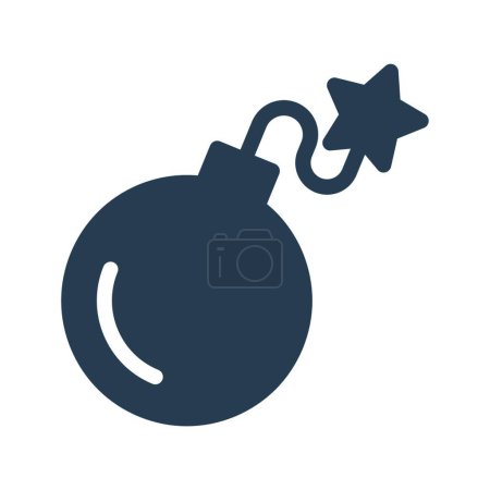 Téléchargez les illustrations : Illustration vectorielle icône bombe - en licence libre de droit