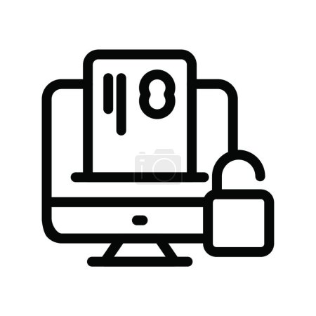 Ilustración de Desbloquear icono vector ilustración - Imagen libre de derechos
