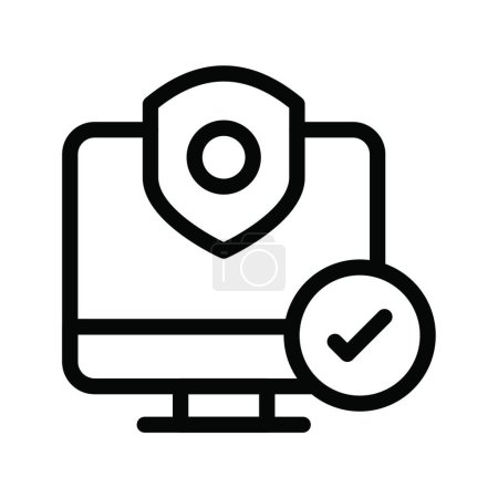 Illustration for "protection " web icon vector illustration - Royalty Free Image