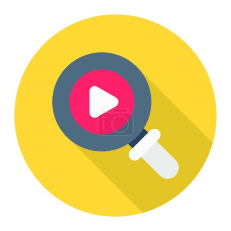 Téléchargez les illustrations : Icône vidéo, conception simple pour les applications et les sites Web - en licence libre de droit