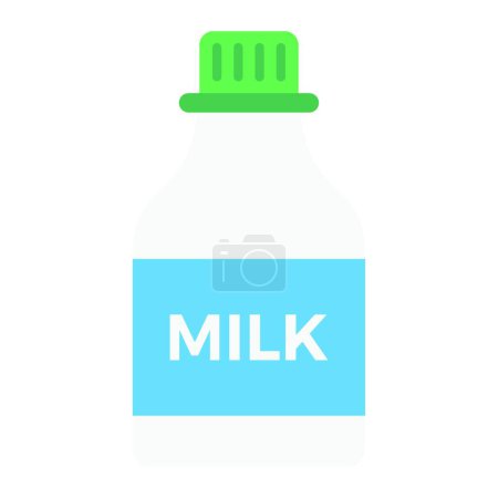 Illustration for Milk bottle icon vector illustration - Royalty Free Image