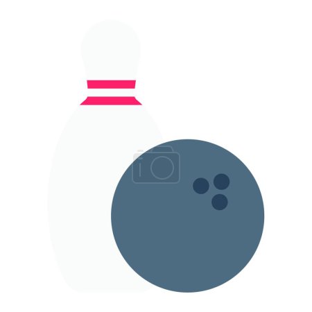 Téléchargez les illustrations : Icône de bowling illustration vectorielle - en licence libre de droit