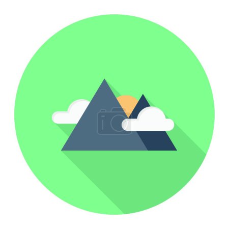 Illustration for Mountains icon, vector illustration simple design - Royalty Free Image