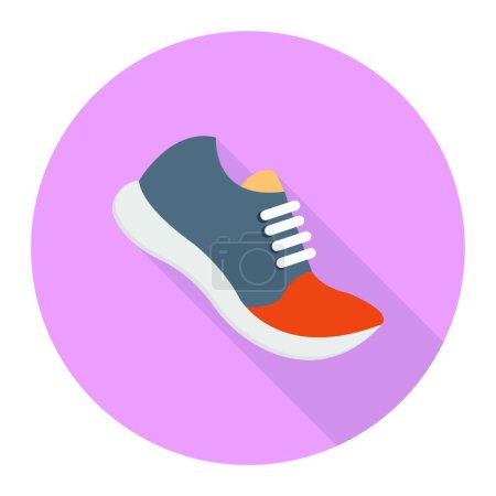 Illustration for Run shoe icon, vector illustration simple design - Royalty Free Image