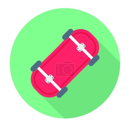 Illustration for Skateboard icon, vector illustration simple design - Royalty Free Image