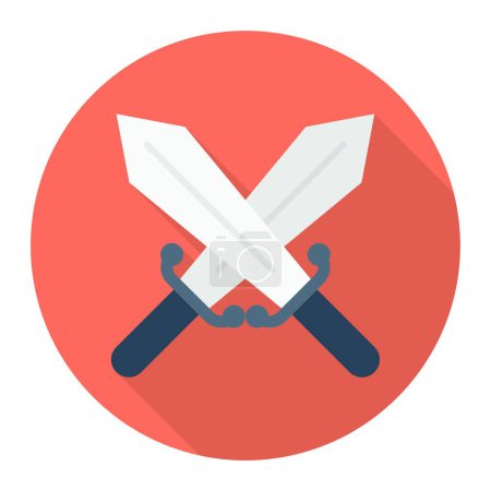 Ilustración de Espada batalla icono, vector ilustración diseño simple - Imagen libre de derechos
