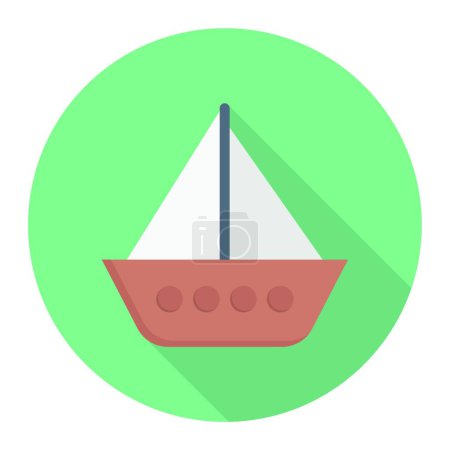 Ilustración de Icono del barco, vector ilustración diseño simple - Imagen libre de derechos