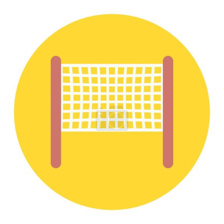 Téléchargez les illustrations : Badminton net icône, illustration vectorielle design simple - en licence libre de droit