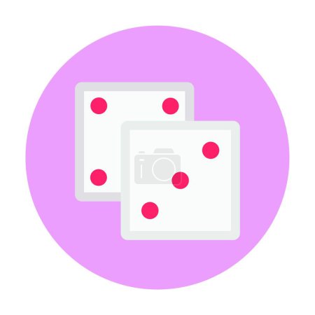 Illustration for Dice icon, vector illustration simple design - Royalty Free Image