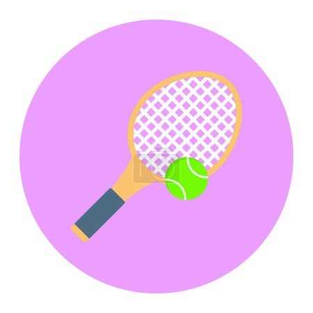 Ilustración de Icono de la raqueta, ilustración vectorial - Imagen libre de derechos
