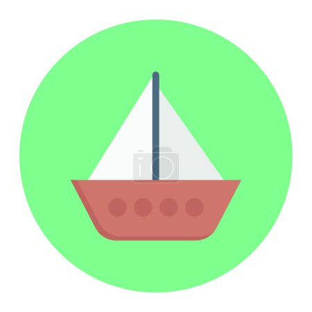 Illustration for Boat icon, vector illustration simple design - Royalty Free Image
