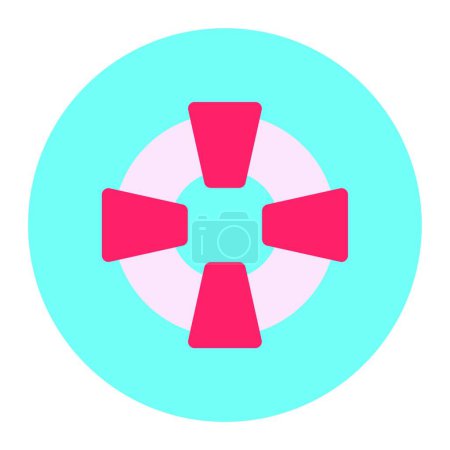 Ilustración de Lifebuoy icon, vector illustration simple design - Imagen libre de derechos