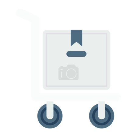 Illustration for Hand truck icon, vector illustration simple design - Royalty Free Image