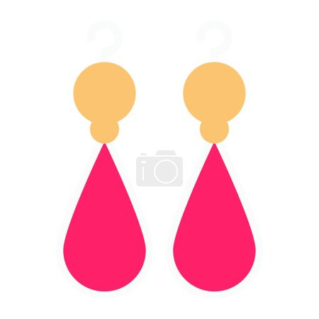 Illustration for Earrings icon, vector illustration simple design - Royalty Free Image