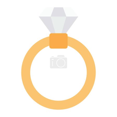 Illustration for Golden ring icon, vector illustration simple design - Royalty Free Image