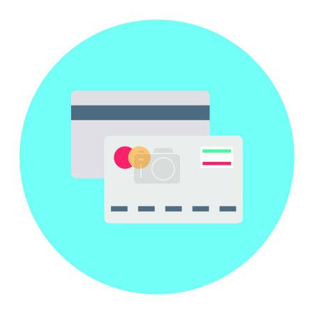 Ilustración de Icono de la tarjeta de crédito, ilustración vectorial diseño simple - Imagen libre de derechos