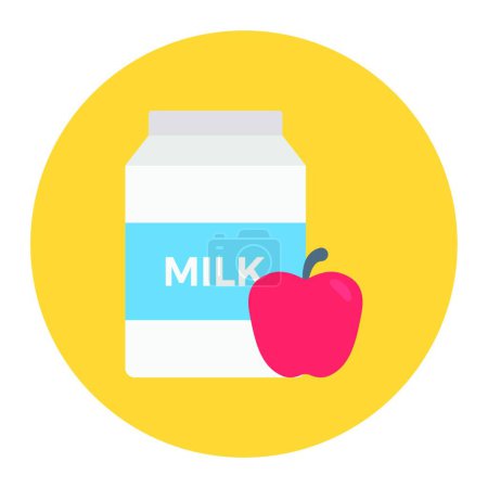 Illustration for Milk icon, vector illustration simple design - Royalty Free Image