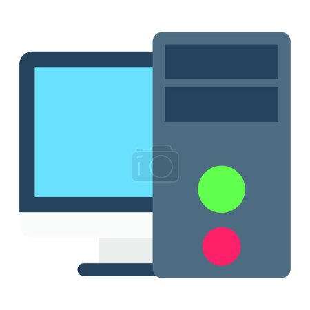 Illustration for PC icon, vector illustration simple design - Royalty Free Image