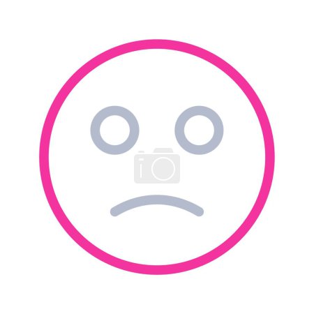Illustration for Sad faceicon, vector illustration simple design - Royalty Free Image