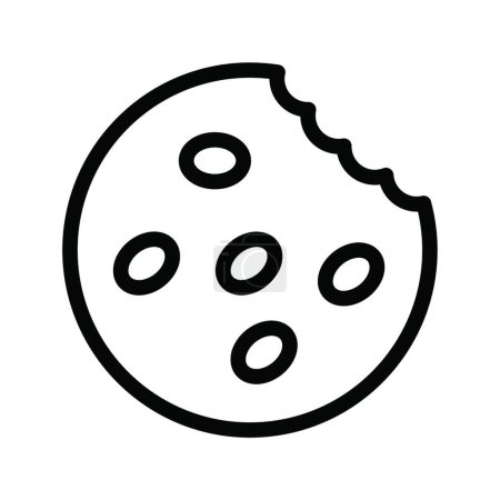 Téléchargez les illustrations : Illustration vectorielle de l'icône web Cookie - en licence libre de droit
