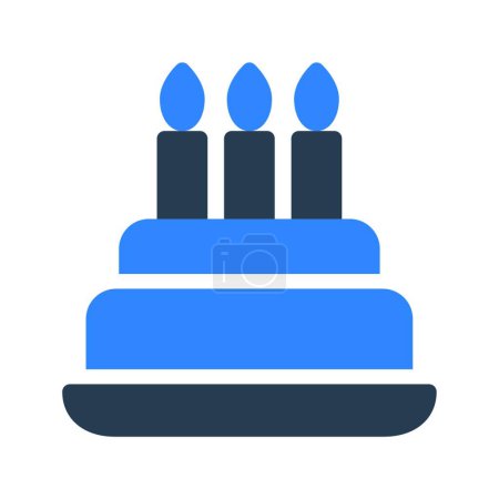 Illustration for Birthday cake icon, vector illustration - Royalty Free Image