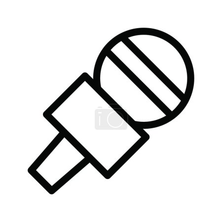 Téléchargez les illustrations : Icône de microphone, illustration simple de Web - en licence libre de droit