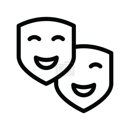 Illustration for Mask icon for web, vector illustration - Royalty Free Image