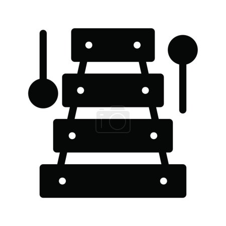 Ilustración de Xilófono icono vector ilustración - Imagen libre de derechos
