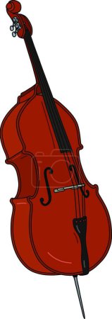 Téléchargez les illustrations : Illustration vectorielle du violon de dessin animé - en licence libre de droit
