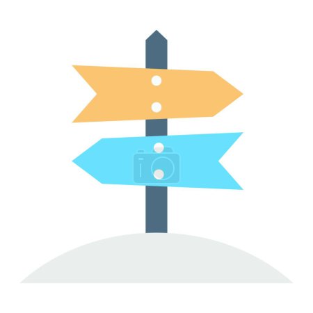 Ilustración de Guidepost icono web vector ilustración - Imagen libre de derechos