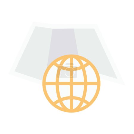 Ilustración de Mapa icono vector ilustración - Imagen libre de derechos