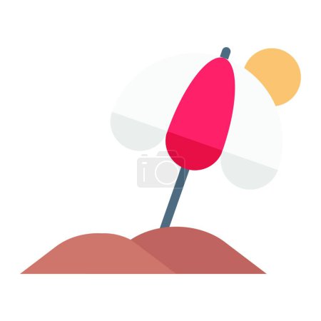 Illustration for Umbrella web icon vector illustration - Royalty Free Image