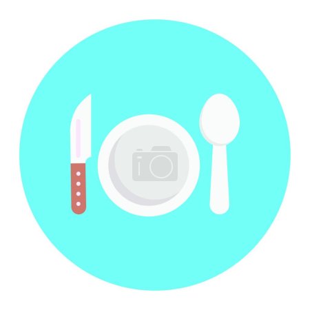 Ilustración de Icono web restaurante, ilustración vectorial - Imagen libre de derechos