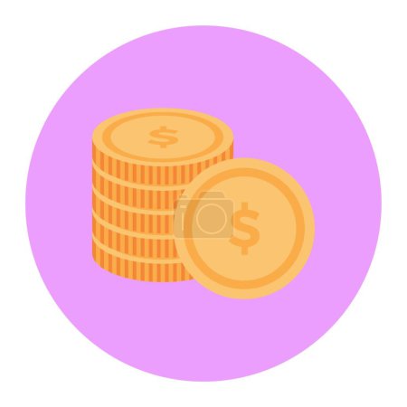 Illustration for "coins " icon, vector illustration - Royalty Free Image