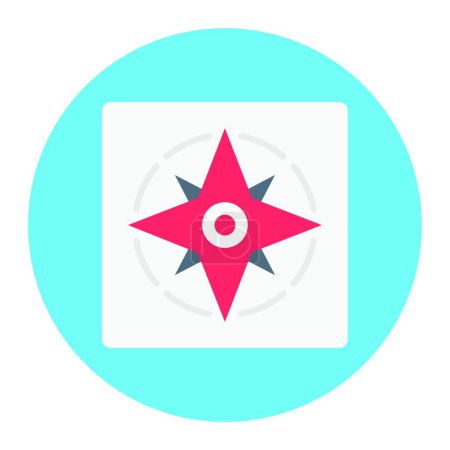 Ilustración de Brújula icono web vector ilustración - Imagen libre de derechos