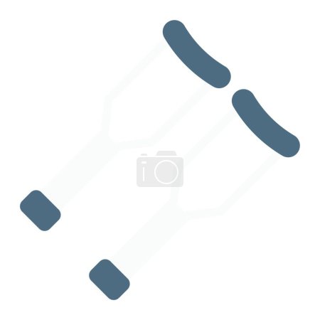 Illustration for Crutches icon vector illustration - Royalty Free Image
