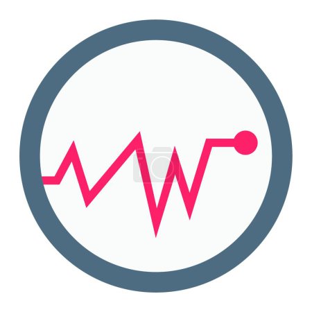 Ilustración de Cardiograma icono vector ilustración - Imagen libre de derechos