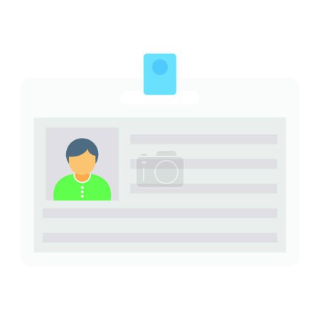 Téléchargez les illustrations : Illustration vectorielle d'icône de carte d'identité - en licence libre de droit